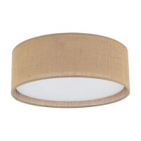 Plafonnier Boho rond Ø 45 cm H : 13 cm plat jute...