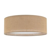 Plafonnier Boho rond Ø 45 cm H : 13 cm plat jute...