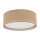 Plafonnier Boho rond Ø 45 cm H : 13 cm plat jute 2x E27