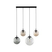 H&auml;ngelampe Rauchglas L: 87 cm H: max. 175 cm E27 4-flammig