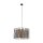 Suspension ronde Ø 50 cm 3x E27 Noir Marron Moderne