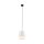 Suspension ronde Ø 20 cm Blanc Noir E27 Tissu Métal