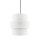 Suspension ronde Ø 20 cm Blanc Noir E27 Tissu Métal
