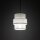 Suspension ronde Ø 20 cm Blanc Noir E27 Tissu Métal