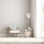 Suspension ronde Ø 20 cm Blanc Noir E27 Tissu Métal