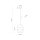 Suspension ronde Ø 20 cm Blanc Noir E27 Tissu Métal