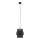 Pendelleuchte Schwarz E27 D: 20 cm rund Modern Stoff