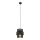 Pendelleuchte Schwarz E27 D: 20 cm rund Modern Stoff