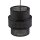 Pendelleuchte Schwarz E27 D: 20 cm rund Modern Stoff