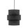 Pendelleuchte Schwarz E27 D: 20 cm rund Modern Stoff