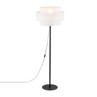 Stehleuchte 155 cm Schwarz Weiß Ø 50 cm...