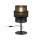 Tischlampe Schwarz 38 cm hoch Stoff Metall E27 GREET