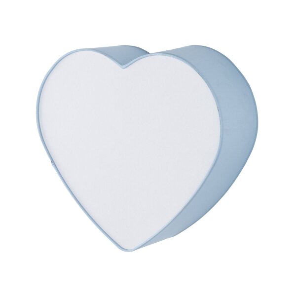 Lampe de plafond chambre denfant bleu clair blanc L : 42 cm cœur 2x E27