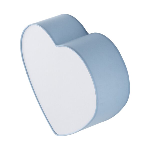 Lampe de plafond chambre denfant bleu clair blanc L : 42 cm cœur 2x E27
