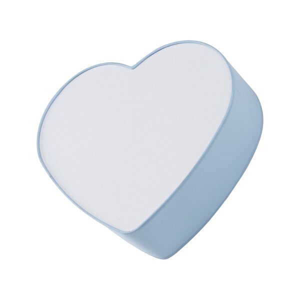 Lampe de plafond chambre denfant bleu clair blanc L : 42 cm cœur 2x E27