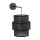 Wandlampe mit Schalter H: 33 cm Stoff Metall Schwarz E27