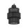 Wandlampe mit Schalter H: 33 cm Stoff Metall Schwarz E27