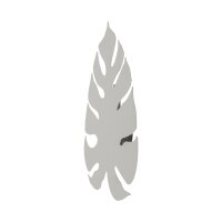 Applique Métal Beige H : 40c m Monstera feuille 3x G9