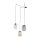 Suspension à 3 flammes H : max. 2,1 m réglable verre fumé
