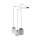 Suspension à 3 flammes H : max. 2,1 m réglable verre fumé
