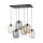 Pendelleuchte Rauchglas Metall L: 70 cm H: max. 1,3 m 6x E27
