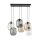 Pendelleuchte Rauchglas Metall L: 70 cm H: max. 1,3 m 6x E27