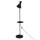 Stehlampe mit Ablage E27 verstellbarer Schirm Schwarz 138 cm