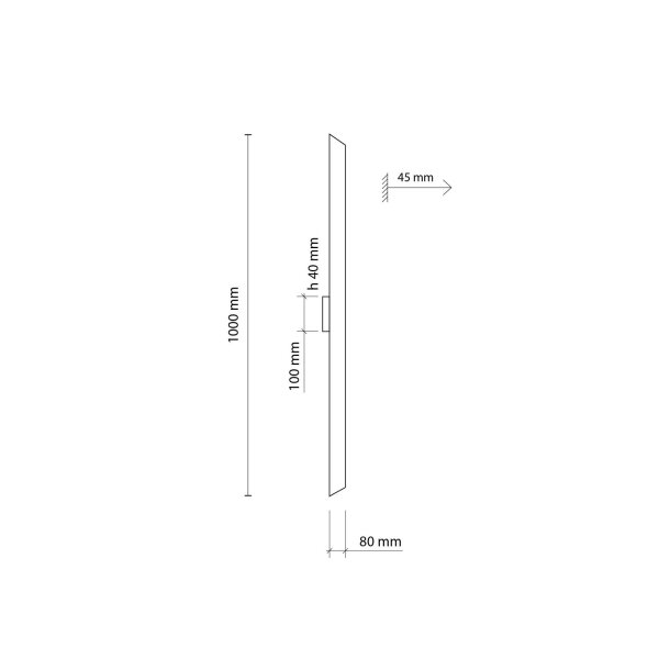 LED Wandleuchte Weiß 100 cm lang indirektes 3000 K Metall