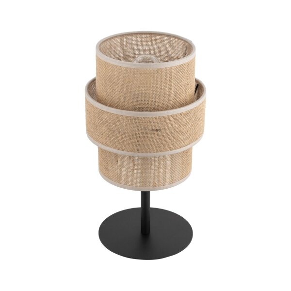 Lampe de table en jute métal 38 cm de haut Ø 20 cm Boho E27