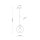 Suspension verre Ø 25 cm sphère H : max. 165 cm E27