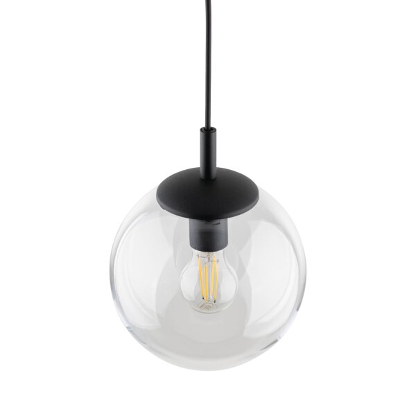 Lampe à suspendre verre métal Ø 30 cm rond E27 sphère H : max. 1,7 m