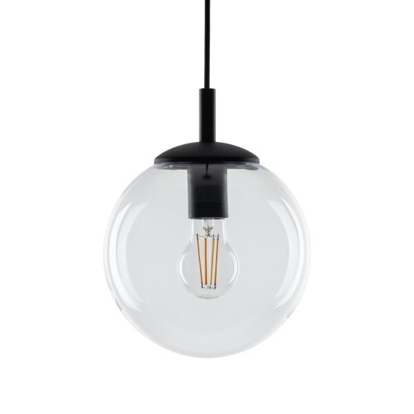 Lampe à suspendre verre métal Ø 30 cm rond E27 sphère H : max. 1,7 m
