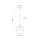 Lampe à suspendre verre métal Ø 30 cm rond E27 sphère H : max. 1,7 m