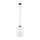 Lampe à suspendre Blanc Noir Ø 35 cm E27 Boule Verre Métal