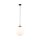 Lampe à suspendre Blanc Noir Ø 35 cm E27 Boule Verre Métal