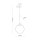 Lampe à suspendre Blanc Noir Ø 35 cm E27 Boule Verre Métal