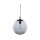 Lampe à suspendre verre fumé métal E27 Ø 35 cm rond Abat-jour sphérique