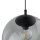 Lampe à suspendre verre fumé métal E27 Ø 35 cm rond Abat-jour sphérique