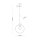 Lampe à suspendre verre fumé métal E27 Ø 35 cm rond Abat-jour sphérique