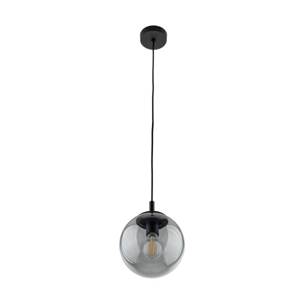 Pendelleuchte Glas Kugel Ø 30 cm Schwarz Grau E27 BRYCE