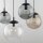 XXL Lampe à suspendre verre fumé H : 220 cm L : 400 cm réglable