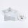 Lampe de plafond chambre denfant étoile L : 45 cm tissu blanc gris 2x E27