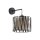 Wandlampe E27 Metall Jute H: 35 cm in Schwarz Braun MINA