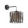 Wandlampe E27 Metall Jute H: 35 cm in Schwarz Braun MINA