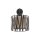 Wandlampe E27 Metall Jute H: 35 cm in Schwarz Braun MINA