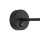 Wandlampe E27 Metall Jute H: 35 cm in Schwarz Braun MINA