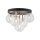 Lampe de plafond verre métal Ø 35 cm petit noir or 5x G9