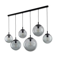 Suspension verre fumé métal 130 cm de long...