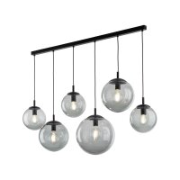 Suspension verre fumé métal 130 cm de long...