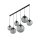 Hängeleuchte Rauchglas Metall 130 cm lang H: max. 150 cm